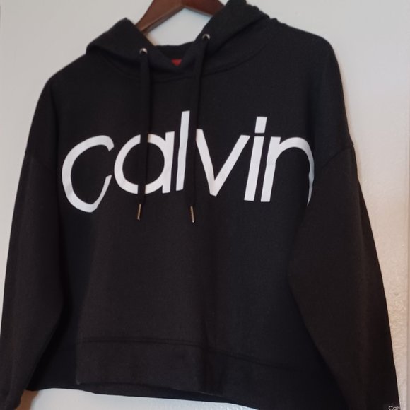 Calvin Klein Performance Tops - Calvin Klein Black Hoodie Crop Top Size XL